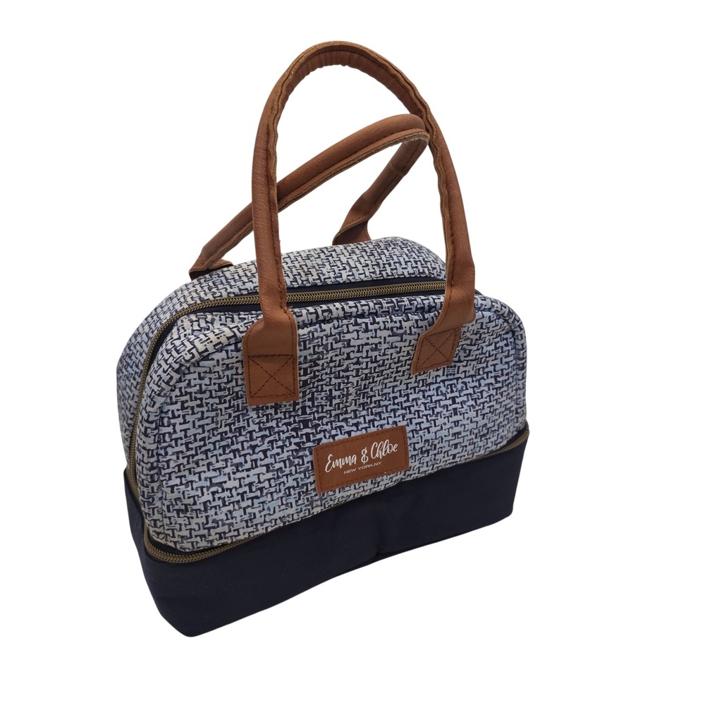 Emma & Chloe‎ Insulated Lunch Bag Cosmetic Toiletry Travel Pouch 2 Compartments